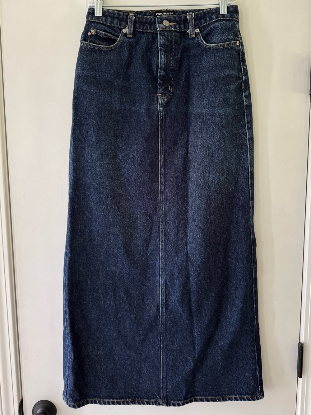 Ralph Lauren Maxi A-Line Denim Skirt